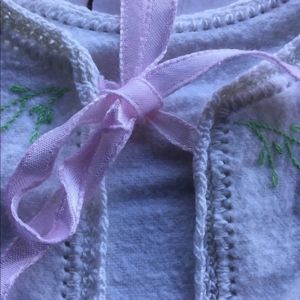 Baby girl vintage pajama set apron shirt embroider